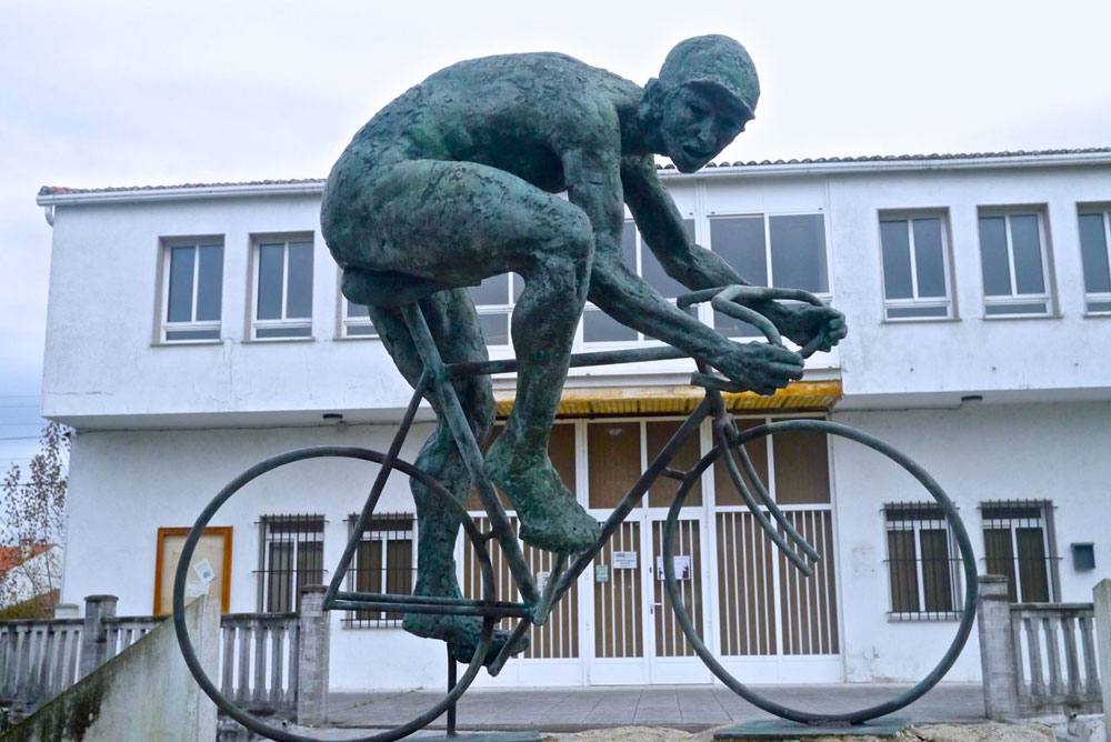 Cyclist statue, not sure where this was