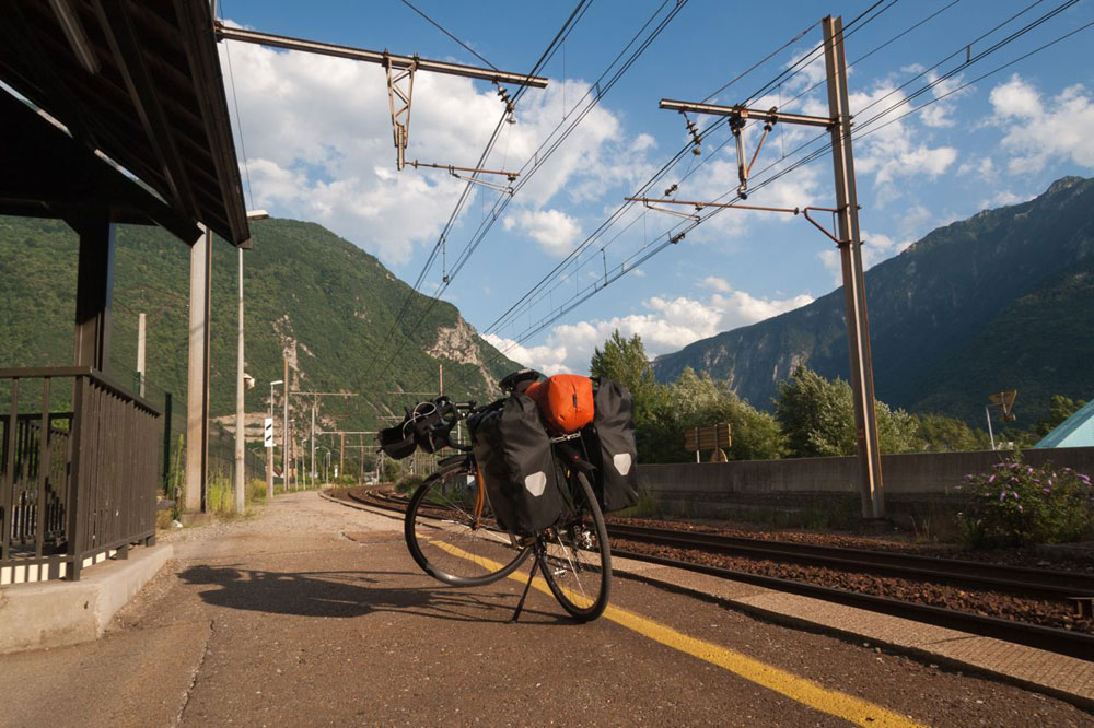 Arriving at Saint Arve train station