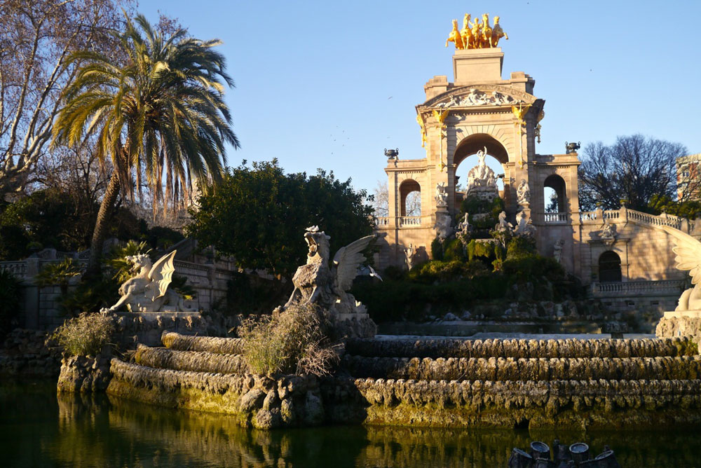 Fountain in one of the larger parks in Barcelona