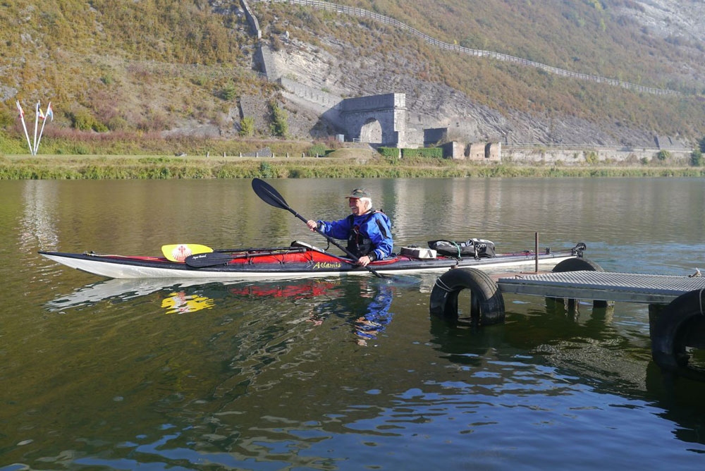 Frank setting off for another day on the water on his way to Spain