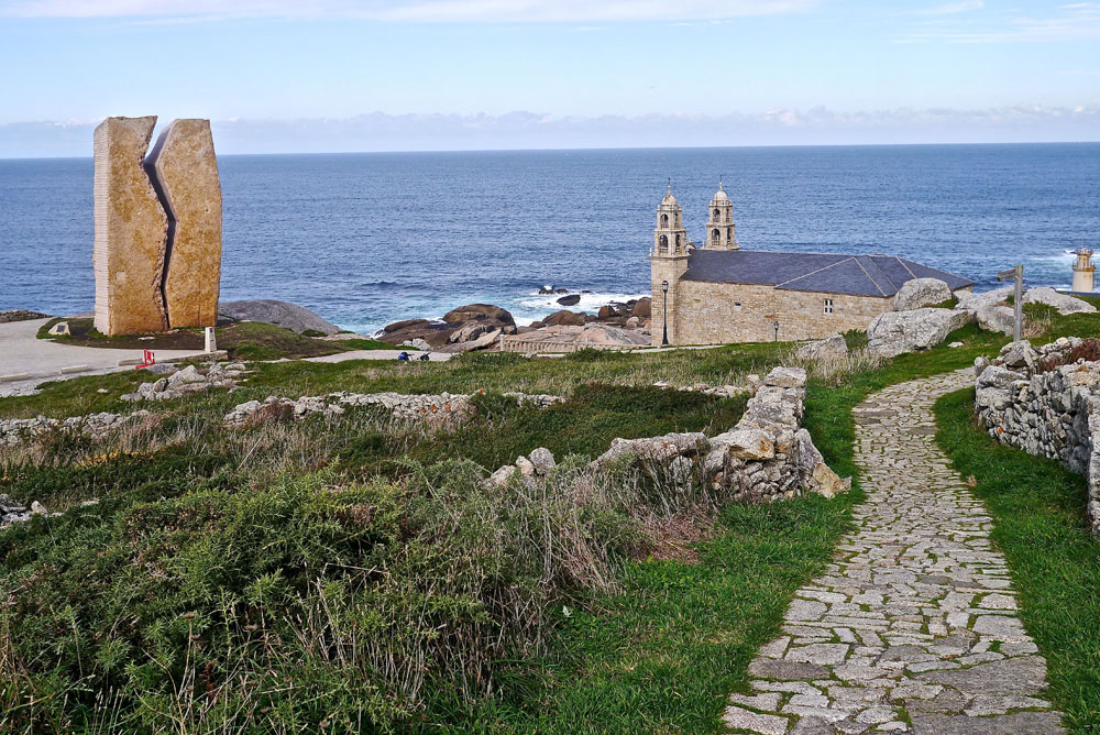 Church and monument on the point at Muxia