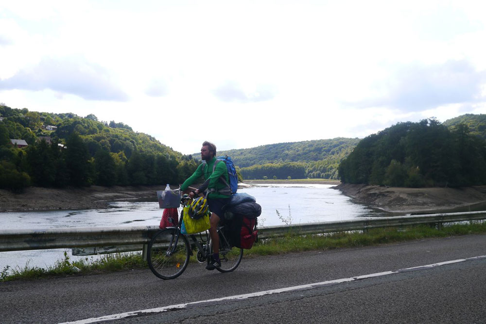I rode with Raf for several hours after entering Belgium.
