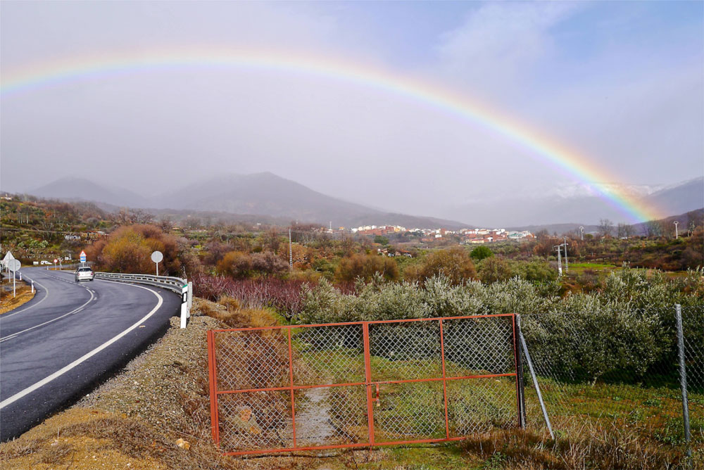 After hours of rain this was a welcome sight.